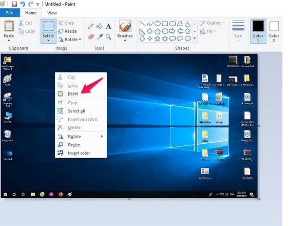 Khám Phá 5 Phương Pháp Chụp Màn Hình Laptop Đơn Giản Và Hiệu Quả Sử dụng Paint để lưu hình ảnh chụp màn hình