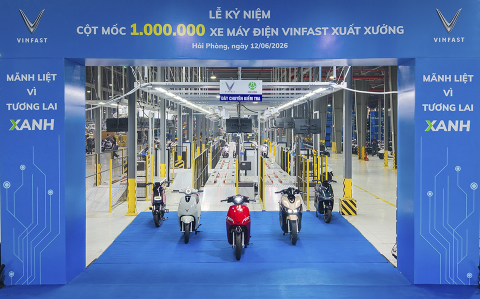 VinFast Đánh Dấu Cột Mốc Quan Trọng Với Chiếc Xe Máy Điện Thứ Một Triệu