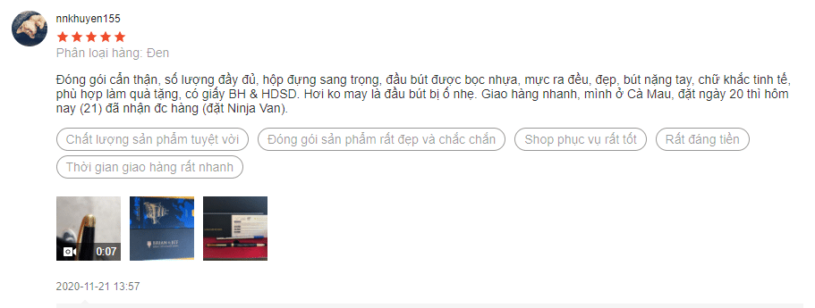 Khám Phá Đánh Giá Sản Phẩm Bút Ký Doanh Nhân Brian & Jet BJ003 8 Một số đánh giá của người dùng về bút ký Brian & Jet BJ003